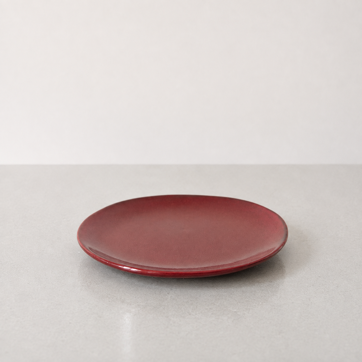 RED CERAMIC PLATE