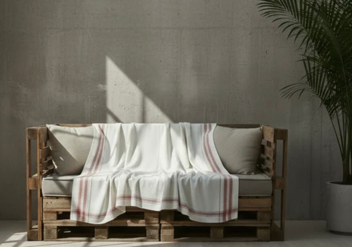 COTTON TABLE CLOTH - RED